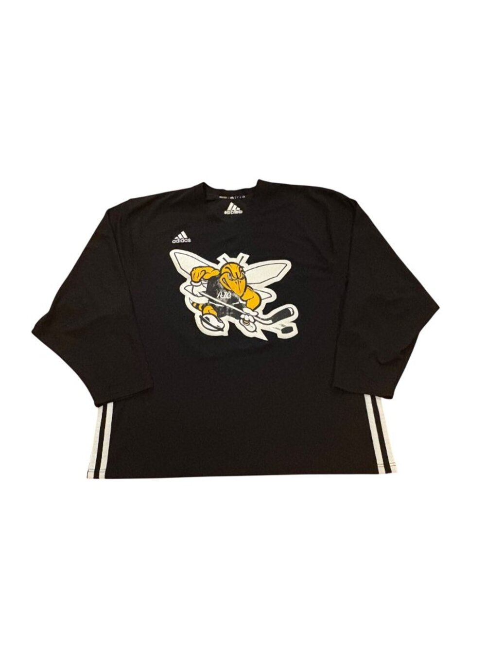 Adidas AIC Yellow Jackets #28 Team Issued NCAA Hockey Practice Jersey Men's Larg
